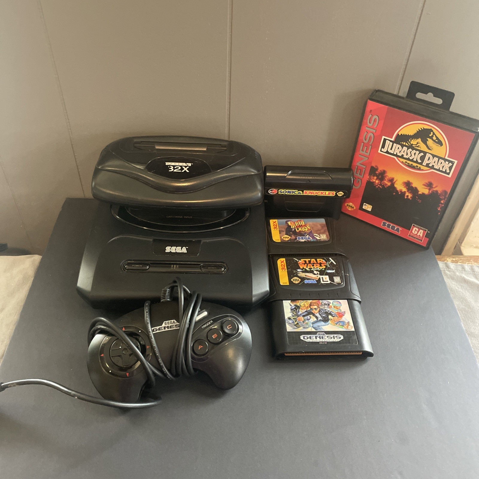 SEGA Genesis Model 2 And 32X, 5 Games, Controller, Tested And Working- No Cables