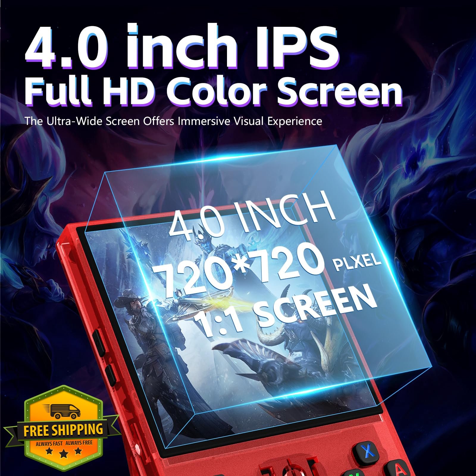 AISLPC R36MAX Game Console 4.0″ Red 64GB