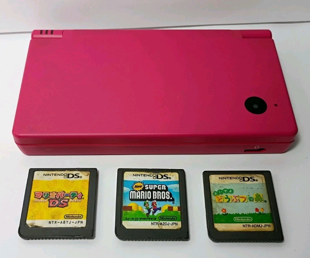 Nintendo DSi PINK Handheld Game Japanese Console BUNDLE 🔥 | TESTED | READ BELOW