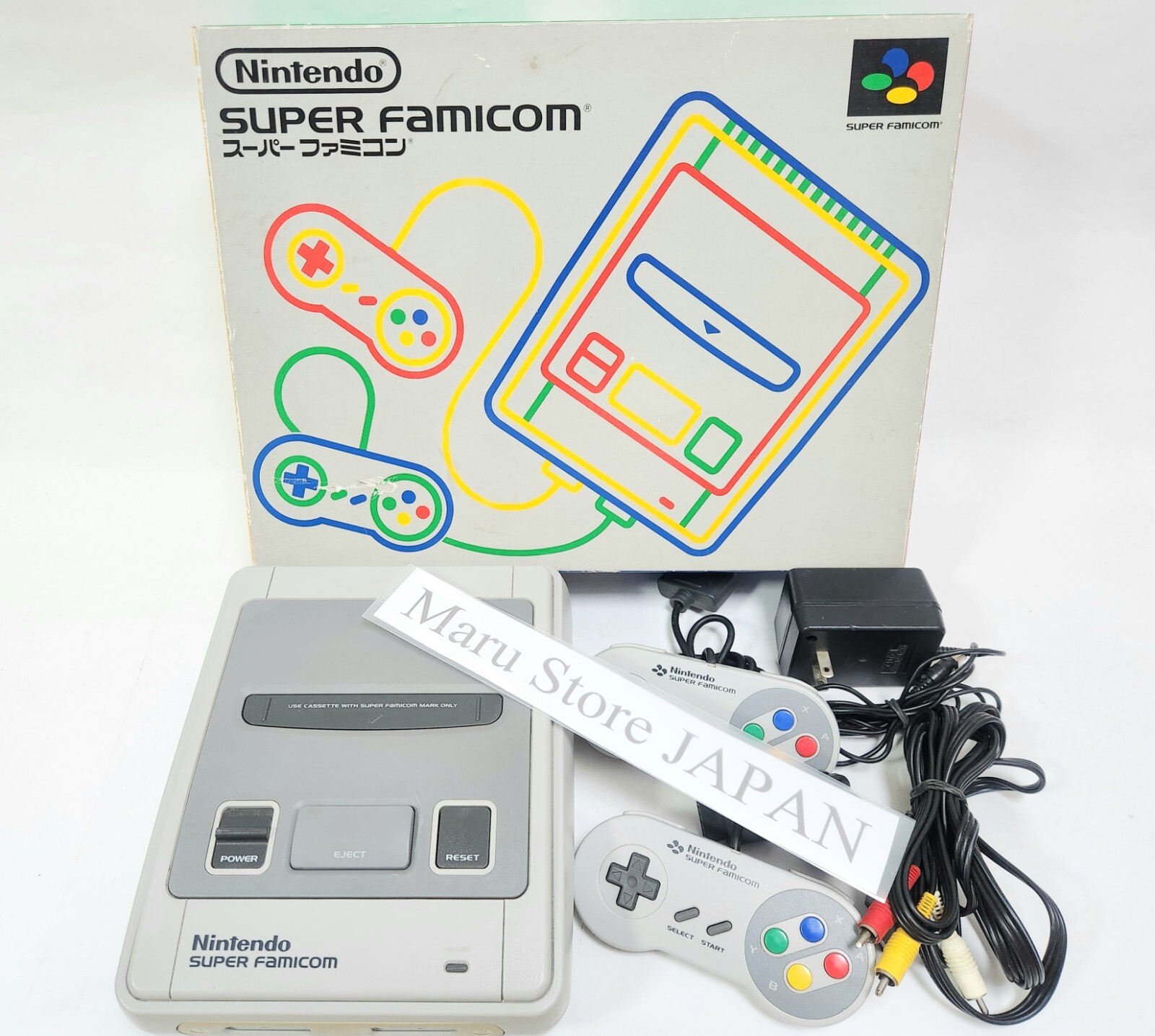 SNES Nintendo SuperFamicom Console Select Accessory Box【E+】Disassembled Cleaned