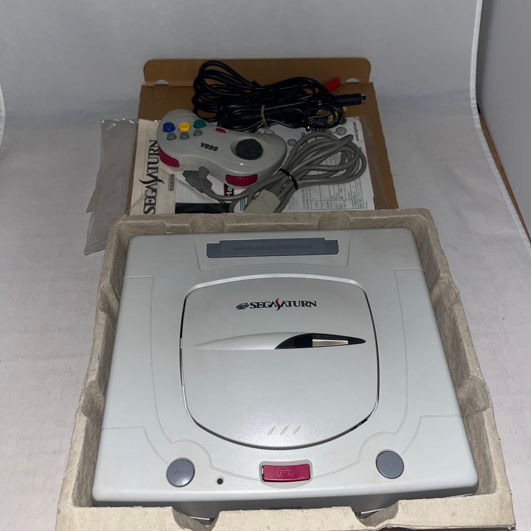 SEGA Saturn HST-0019 Console Postcard Included Tested Working Japan