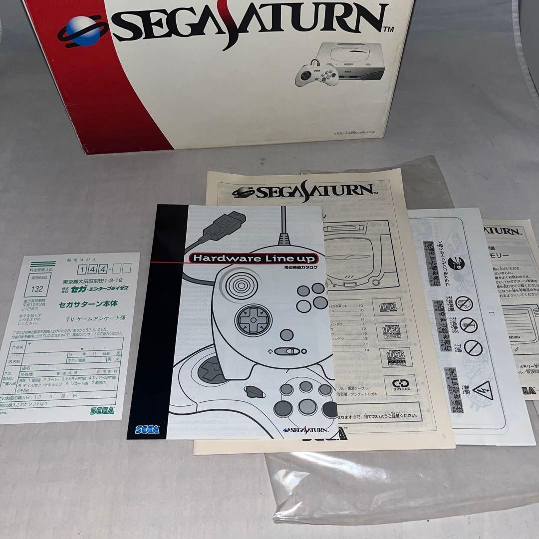 SEGA Saturn HST-0019 Console Postcard Included Tested Working Japan