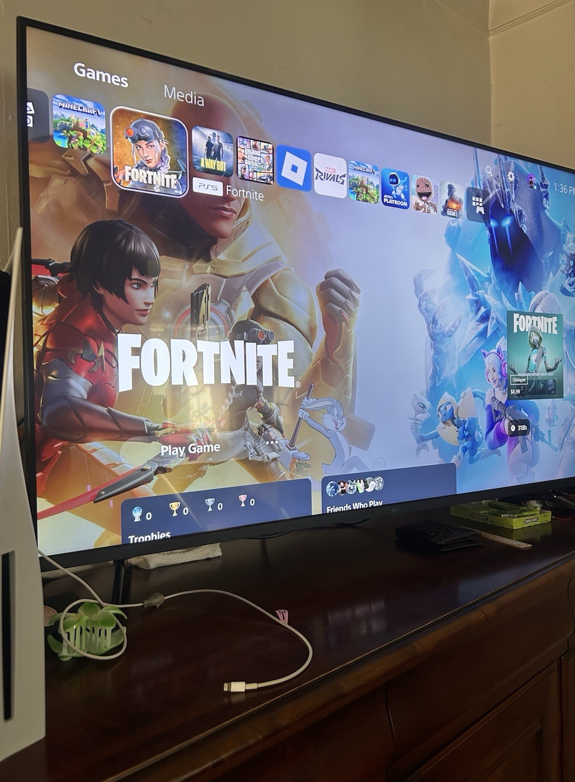 Sony PlayStation 5 Home Console White Black HDMI USB-A Ethernet Wi-Fi Blu-Ray