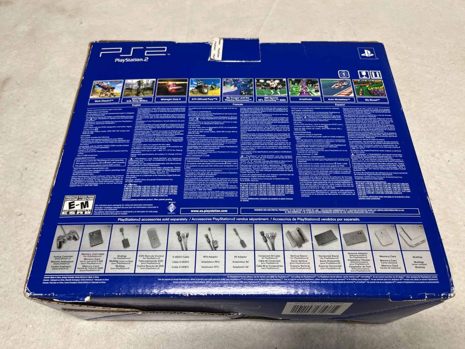 2003 Sony Playstation 2 PS2 Console System 50001 Complete in Original BOX MINT