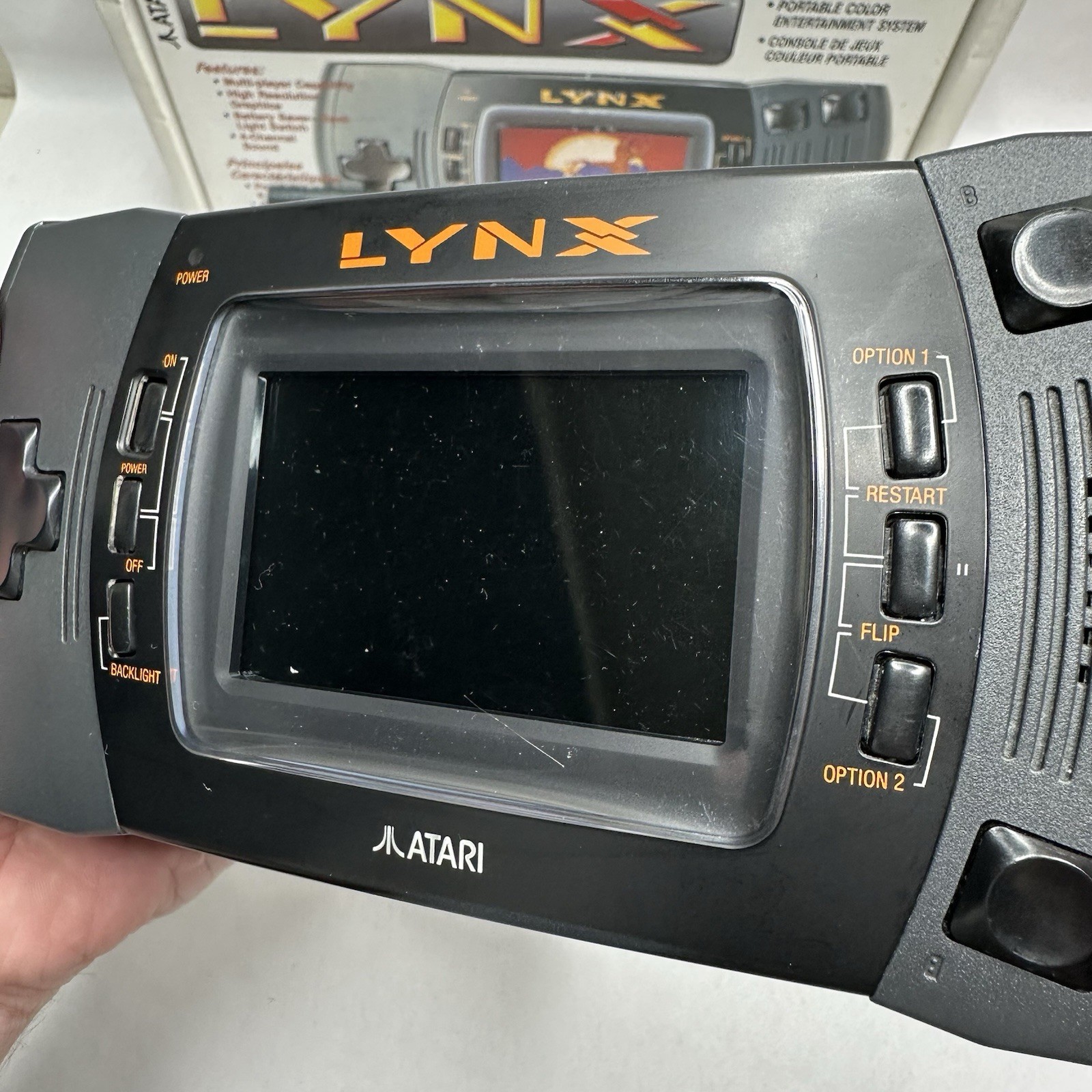 Atari Lynx Gaming System with Original Box Tested and 11 Games Power Cord READ
